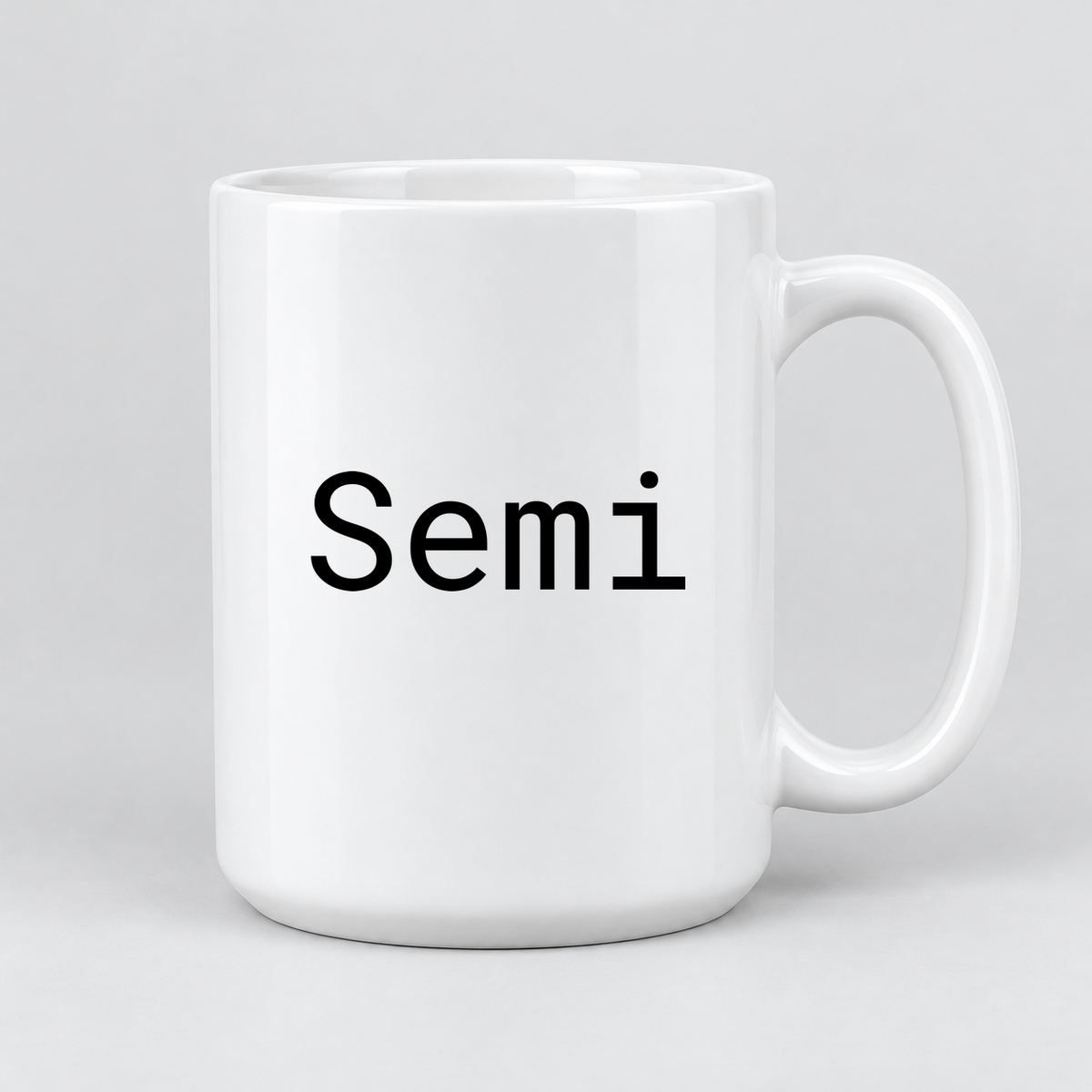 Semi Mug in white