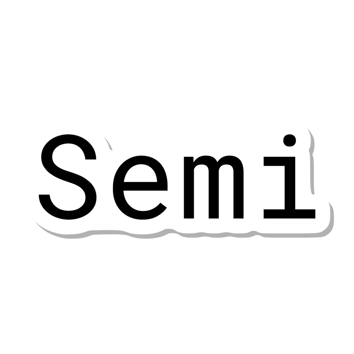 Semi die-cut sticker