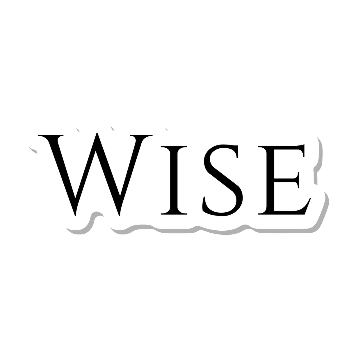 Wise die-cut sticker
