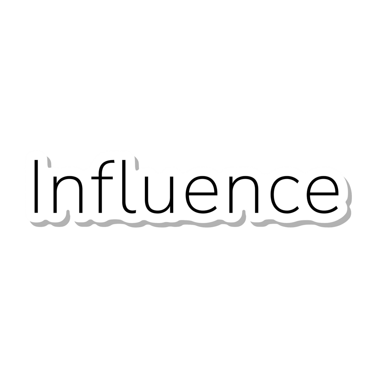 Influence die-cut sticker