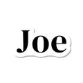 Joe die-cut sticker