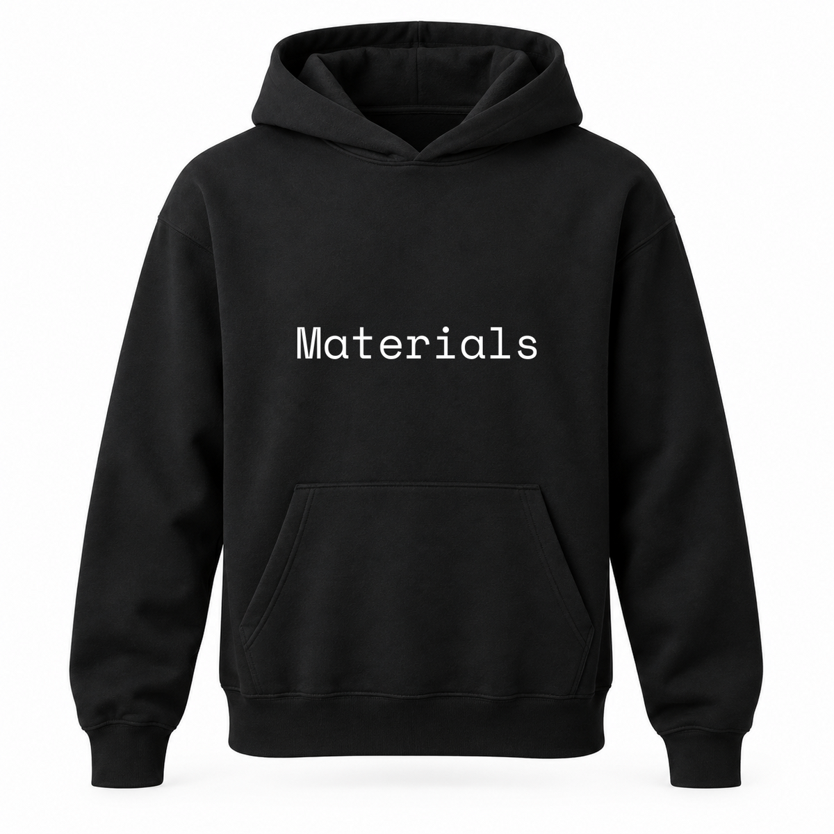 Materials Hoodie in black