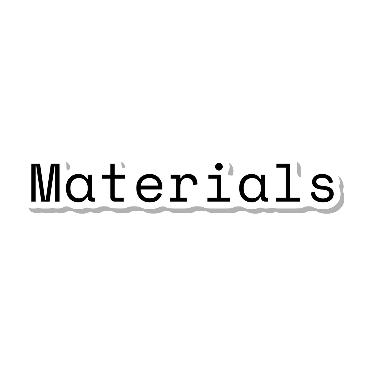 Materials die-cut sticker