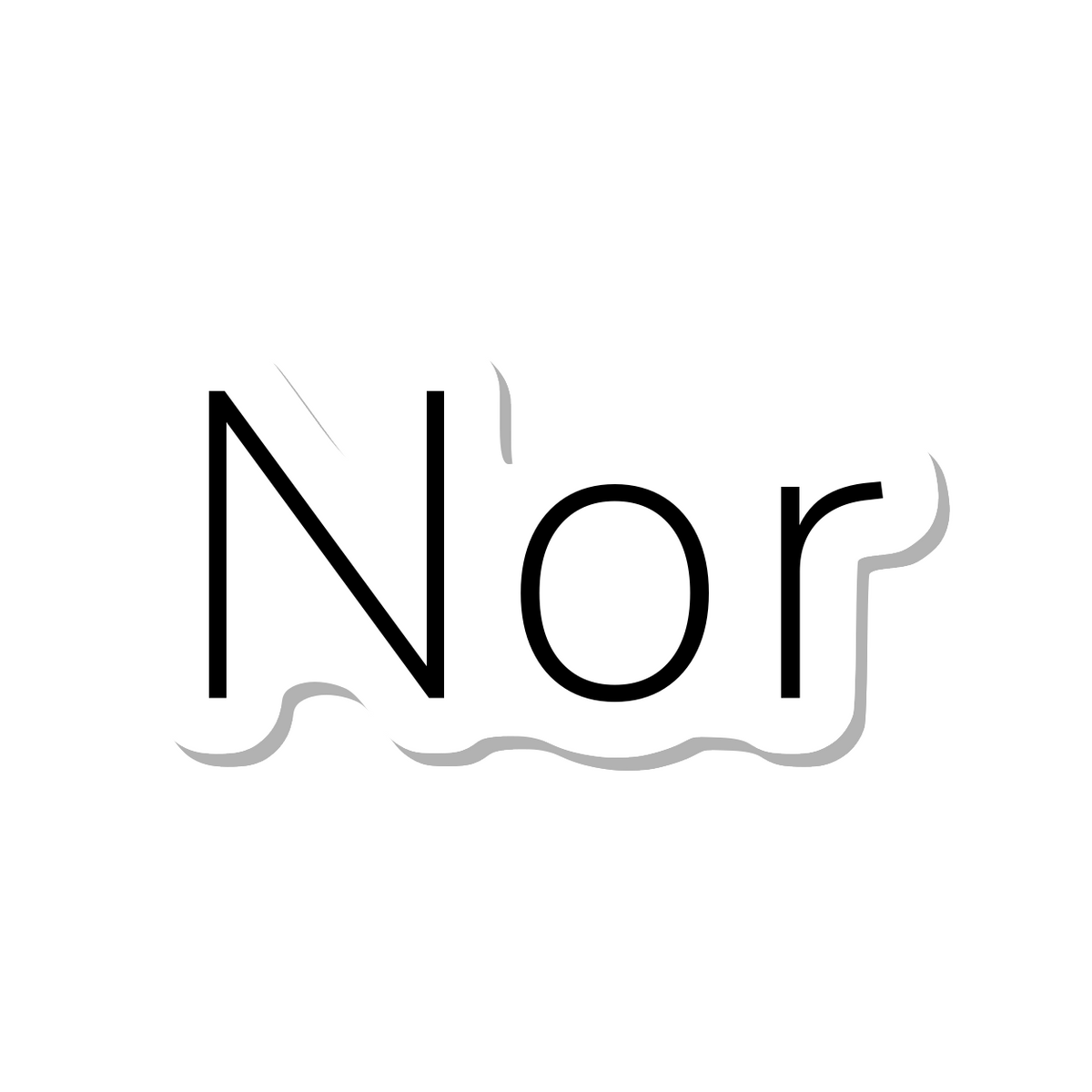 Nor die-cut sticker