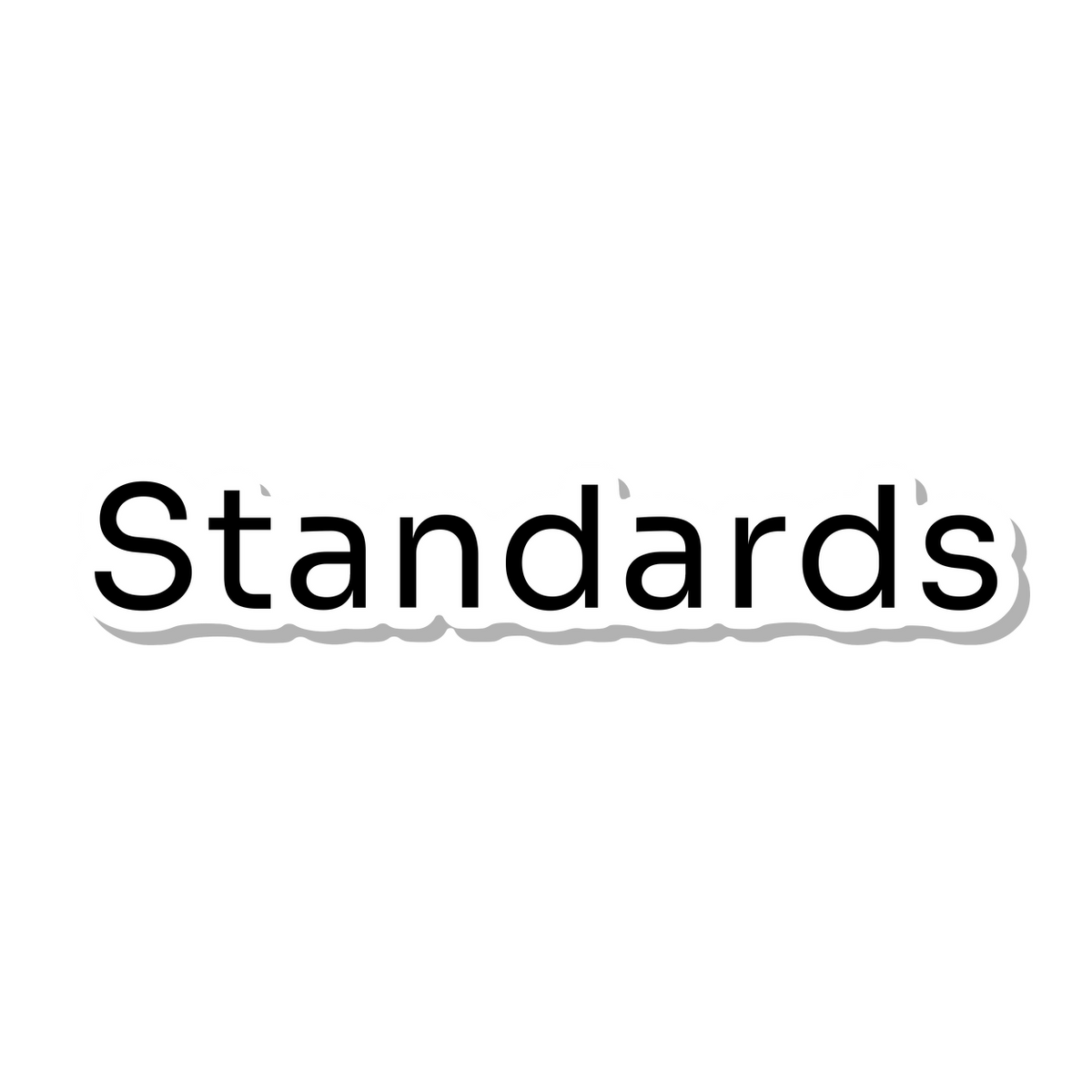 Standards die-cut sticker