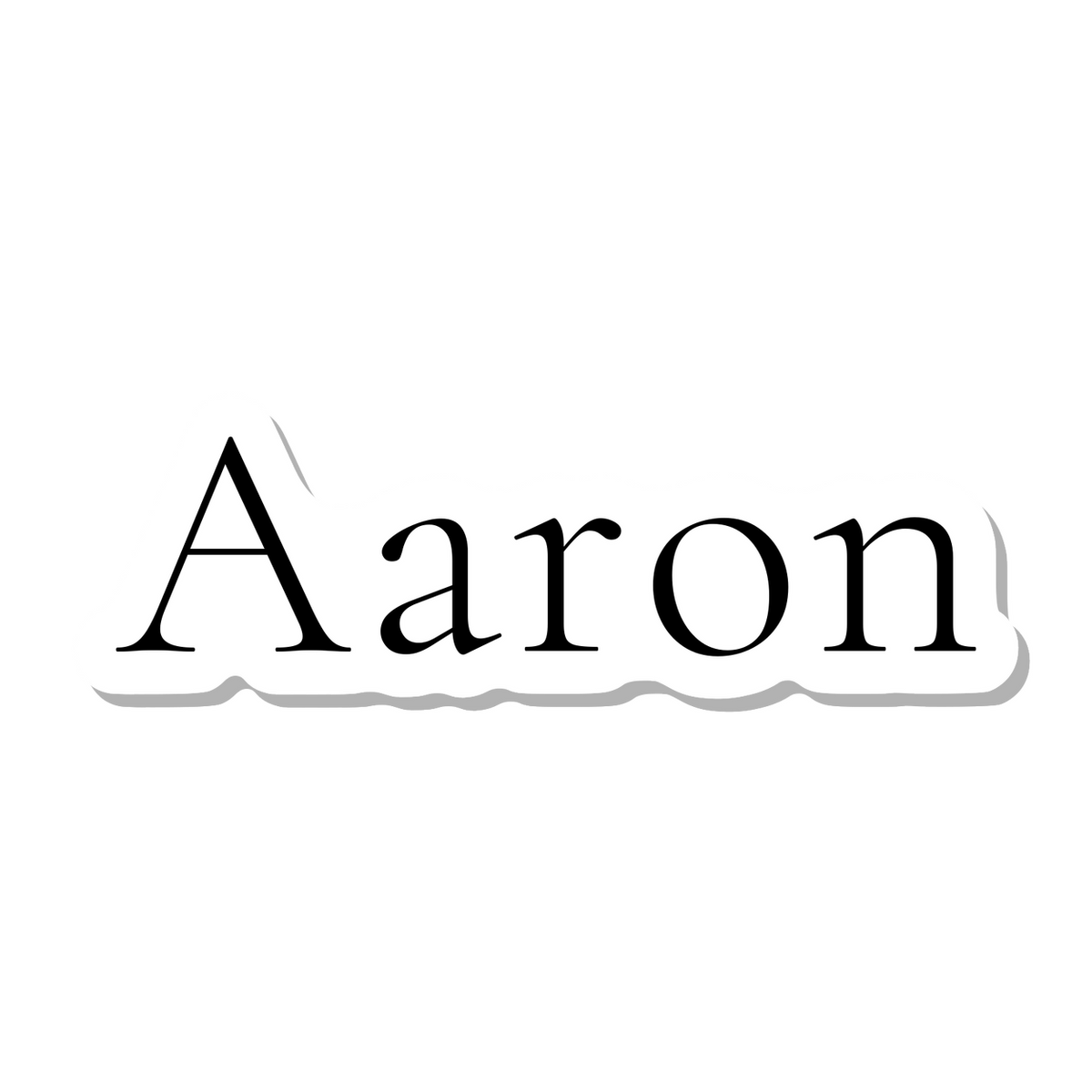 Aaron die-cut sticker