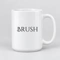 Brush Mug in white