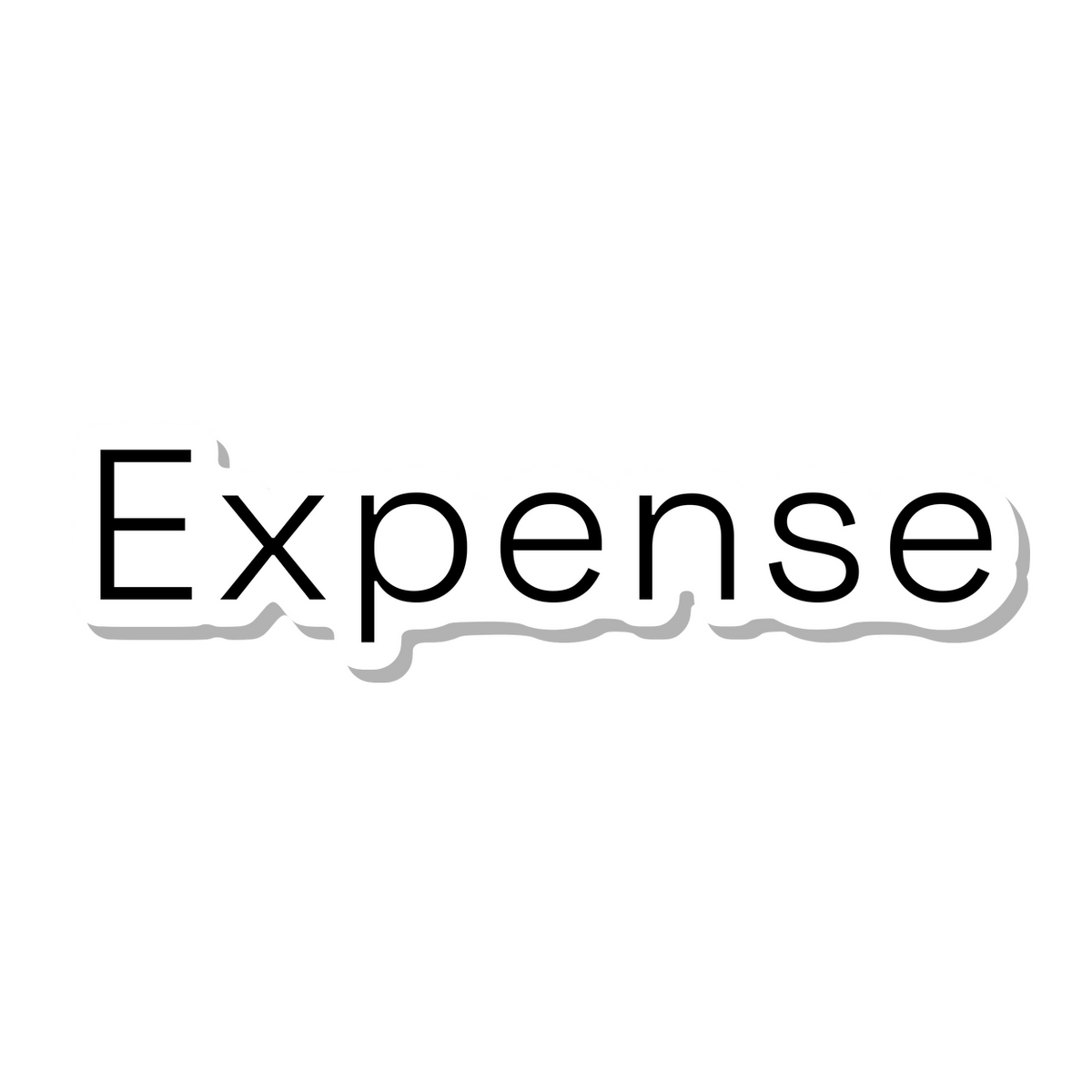 Expense die-cut sticker