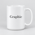 Graphic Mug in white