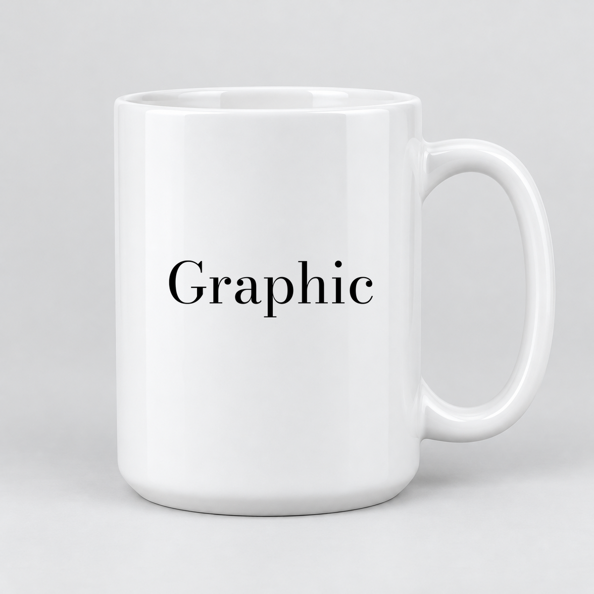 Graphic Mug in white