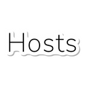 Hosts die-cut sticker