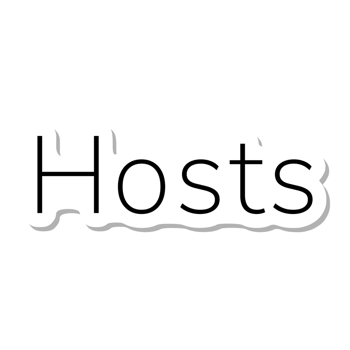 Hosts die-cut sticker