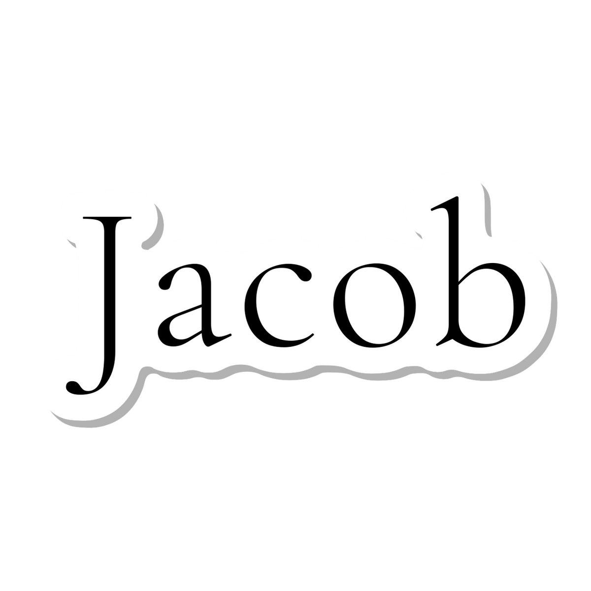 Jacob die-cut sticker
