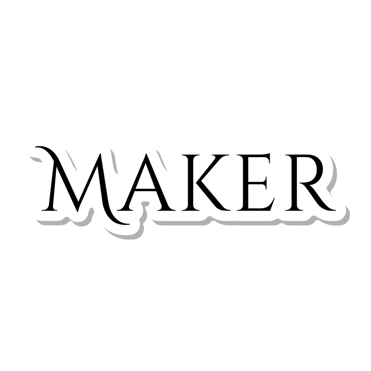 Maker die-cut sticker