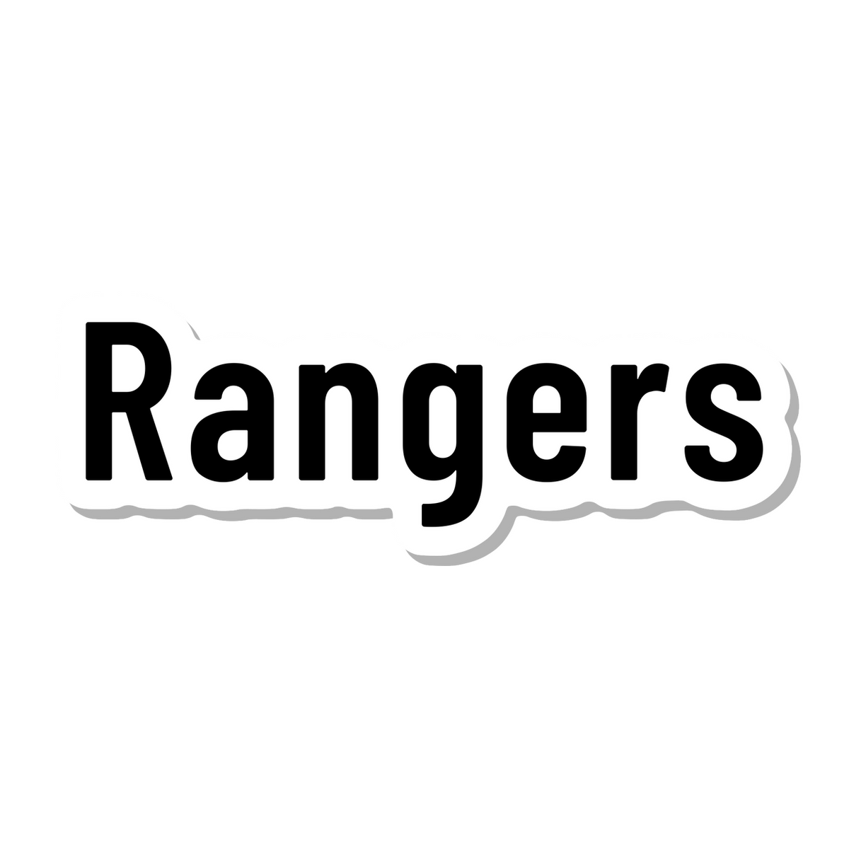 Rangers die-cut sticker