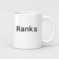 Ranks Mug in white with handle right