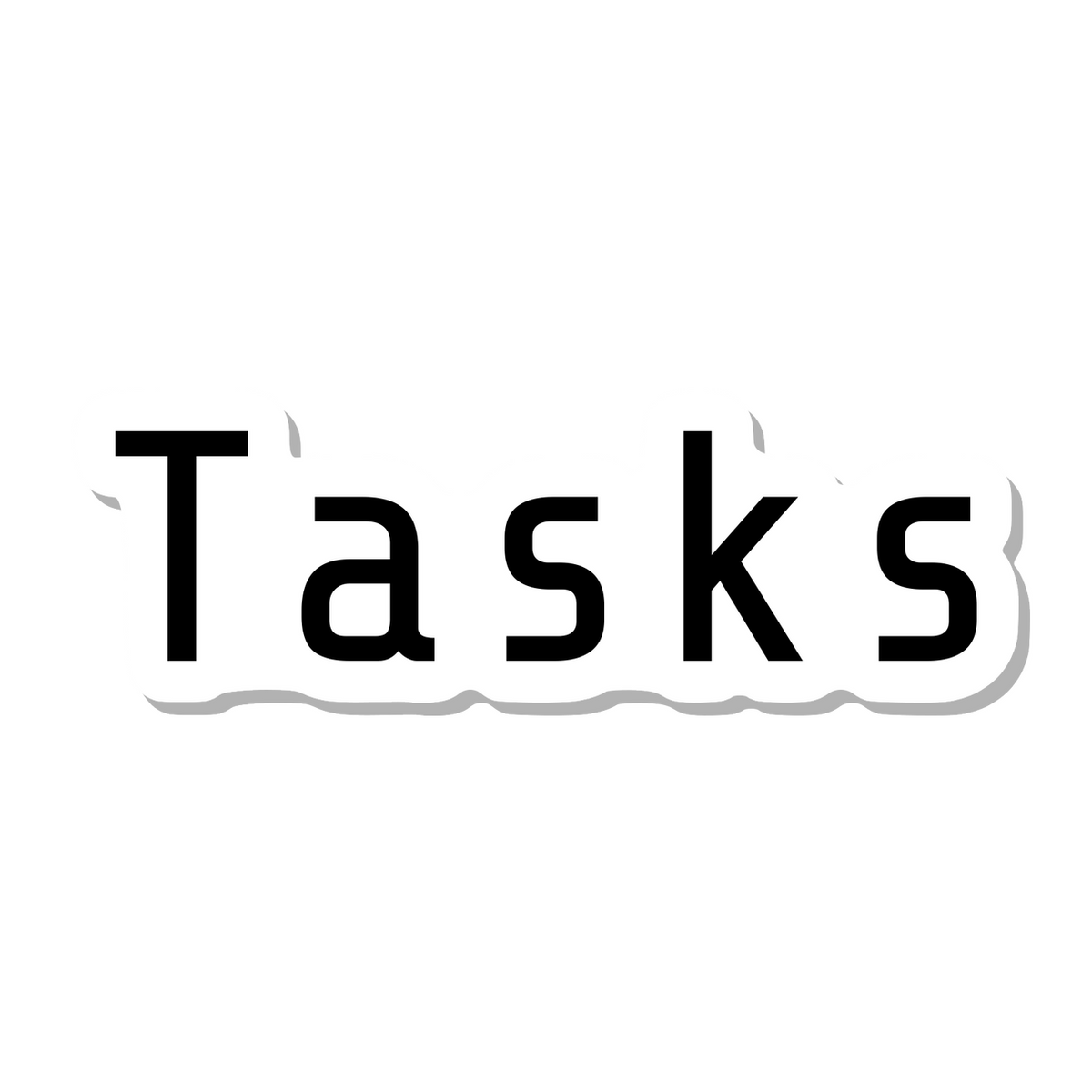 Tasks die-cut sticker