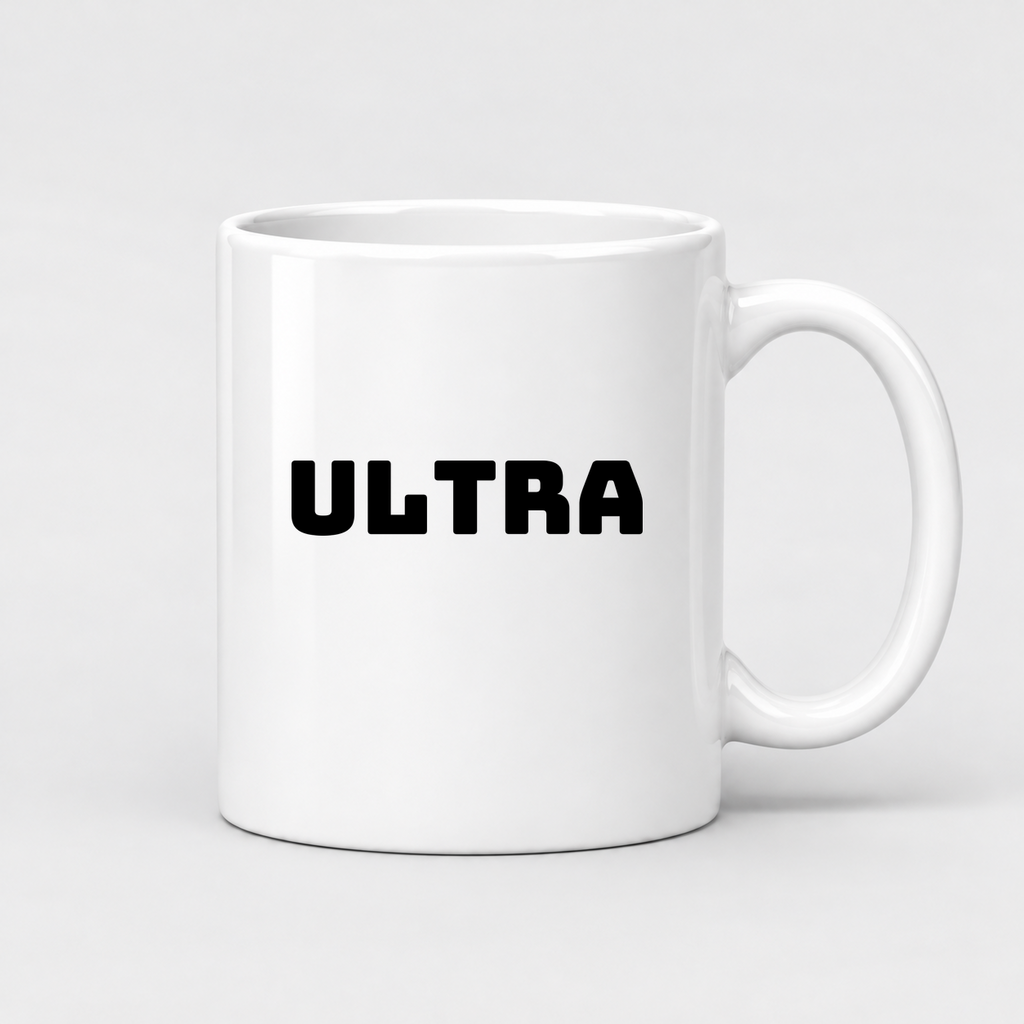 Ultra Mug in white with handle right