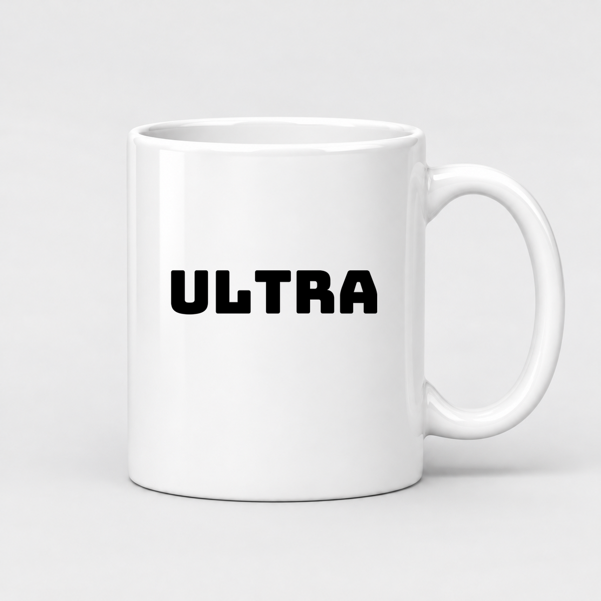 Ultra Mug in white with handle right
