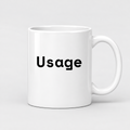 Usage Mug in white with handle right