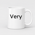 Very Mug in white with handle right