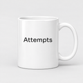 Attempts Mug in white with handle right