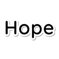 Hope die-cut sticker