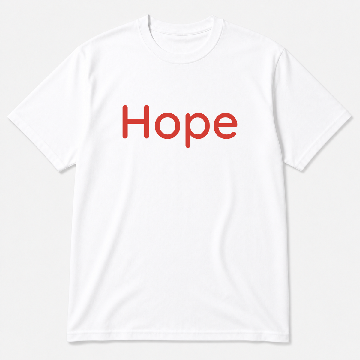 Hope T-Shirt in white with red text