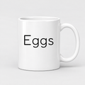 Eggs Mug in white with handle right