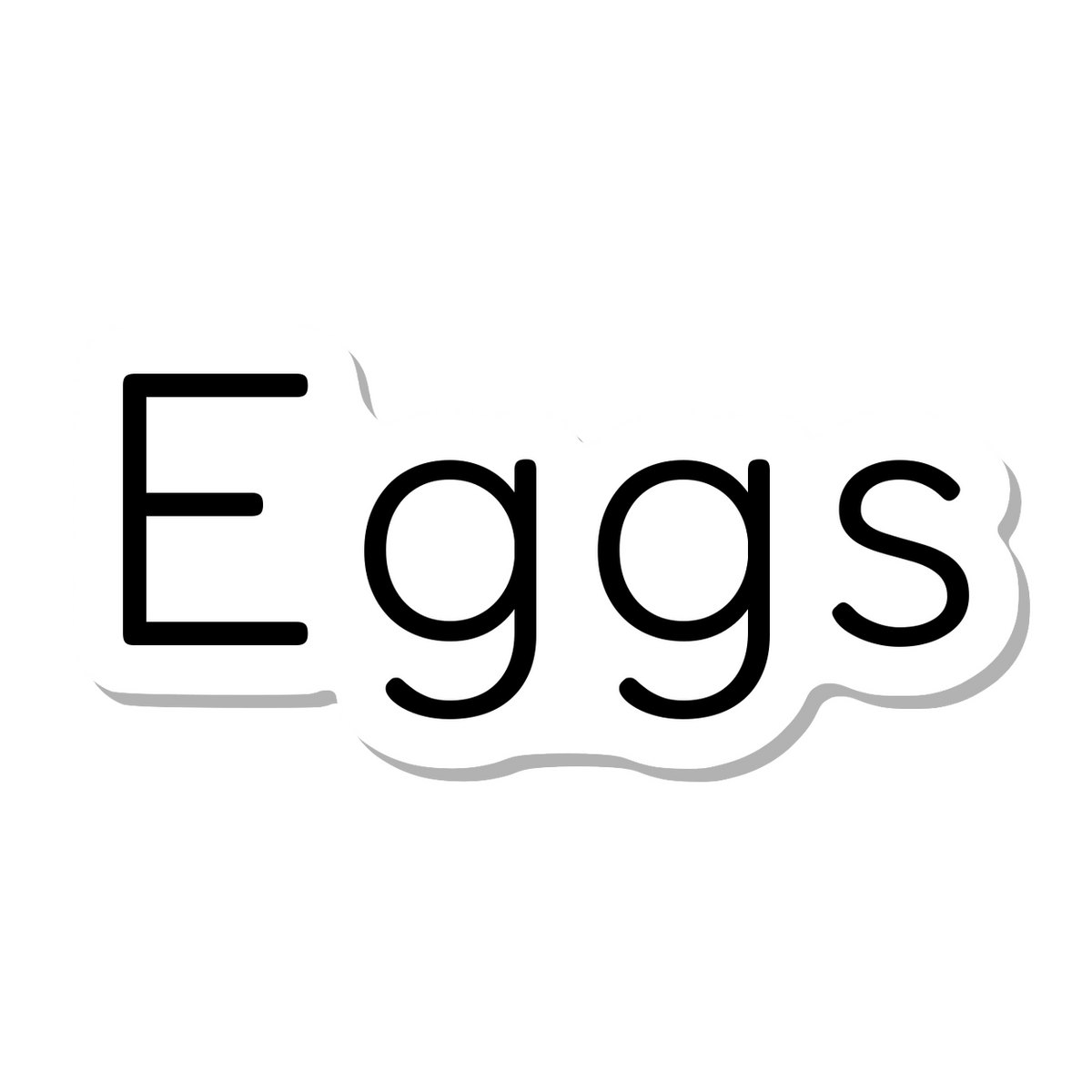 Eggs die-cut sticker