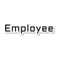 Employee die-cut sticker
