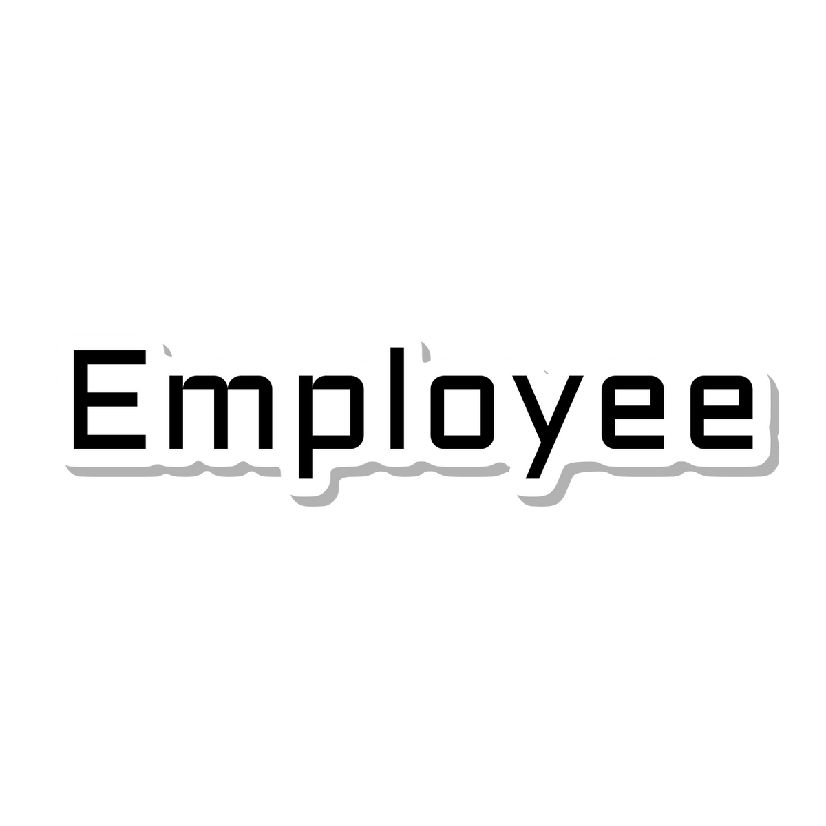 Employee die-cut sticker