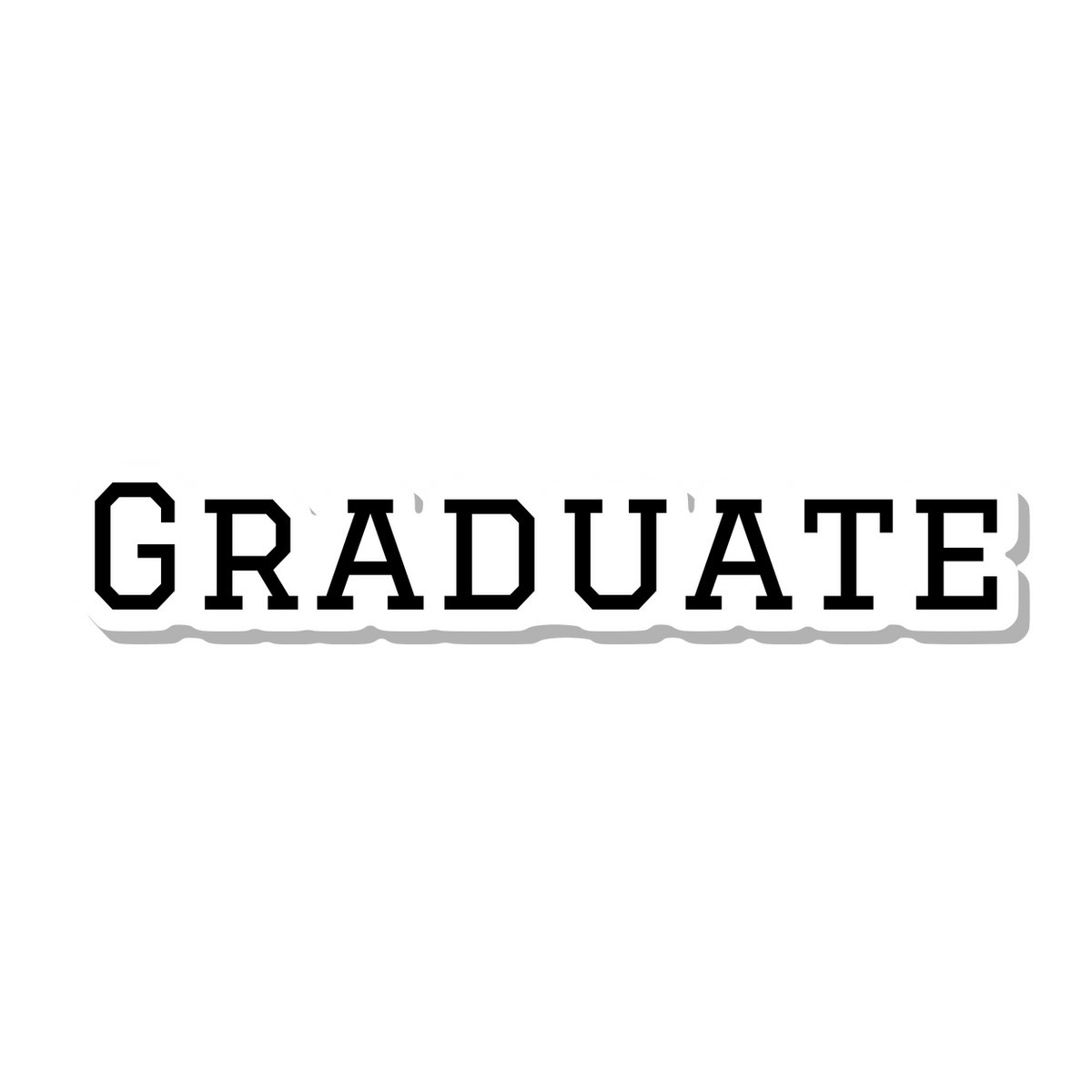 Graduate die-cut sticker