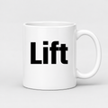 Lift Mug in white with handle right