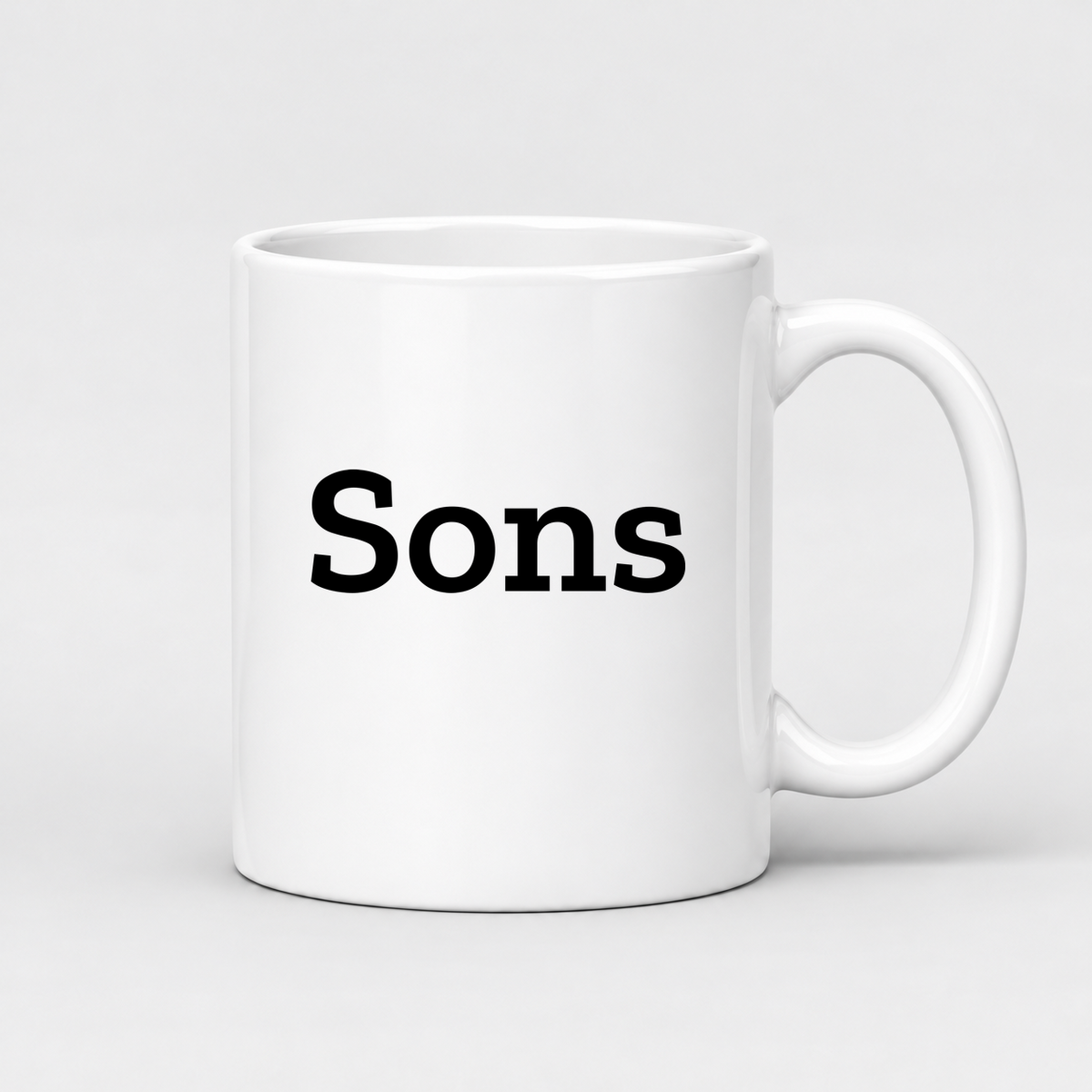Sons Mug in white with handle right