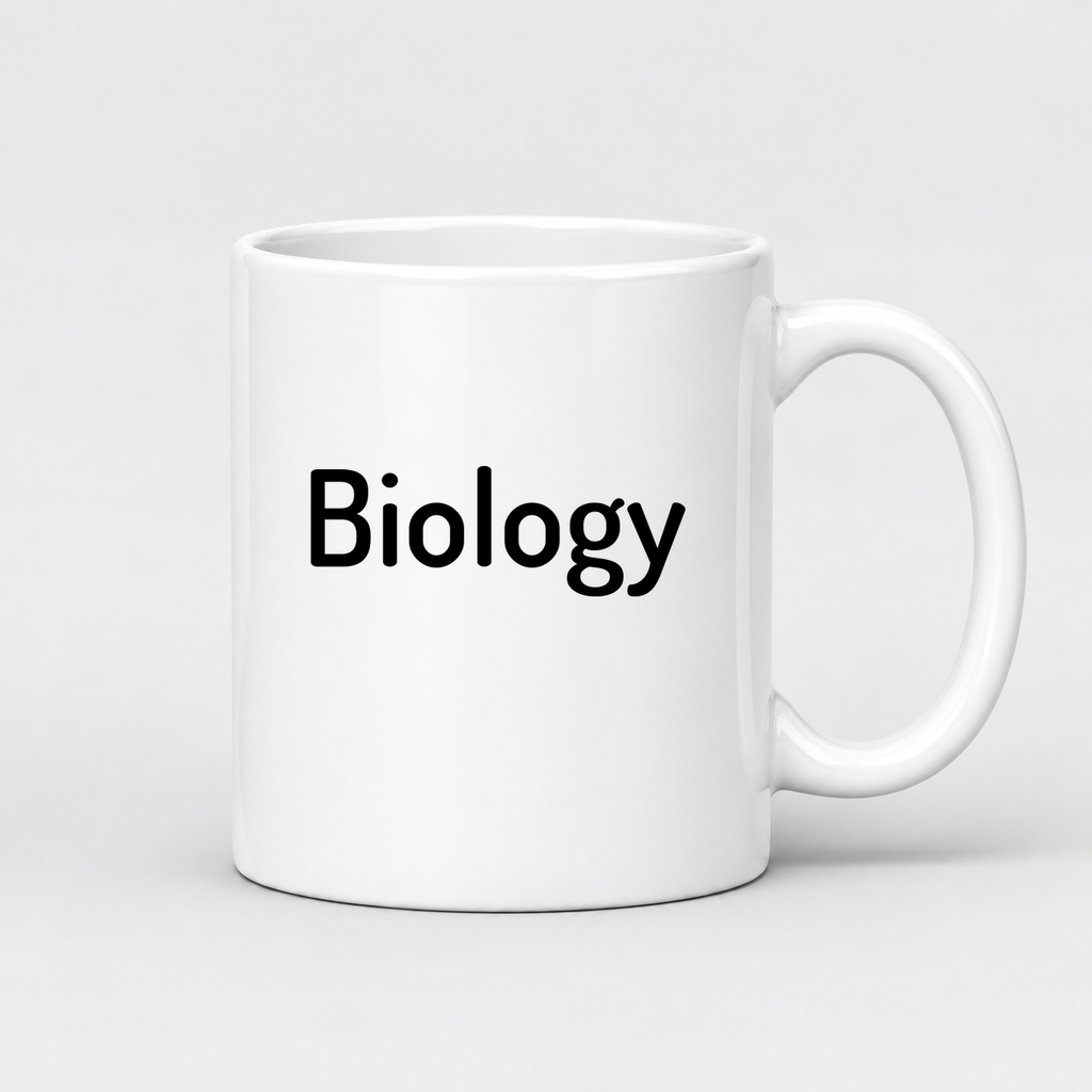 Biology Mug in white with handle right
