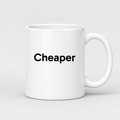 Cheaper Mug in white with handle right