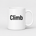 Climb Mug in white with handle right