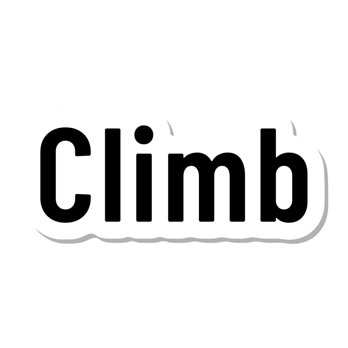 Climb die-cut sticker