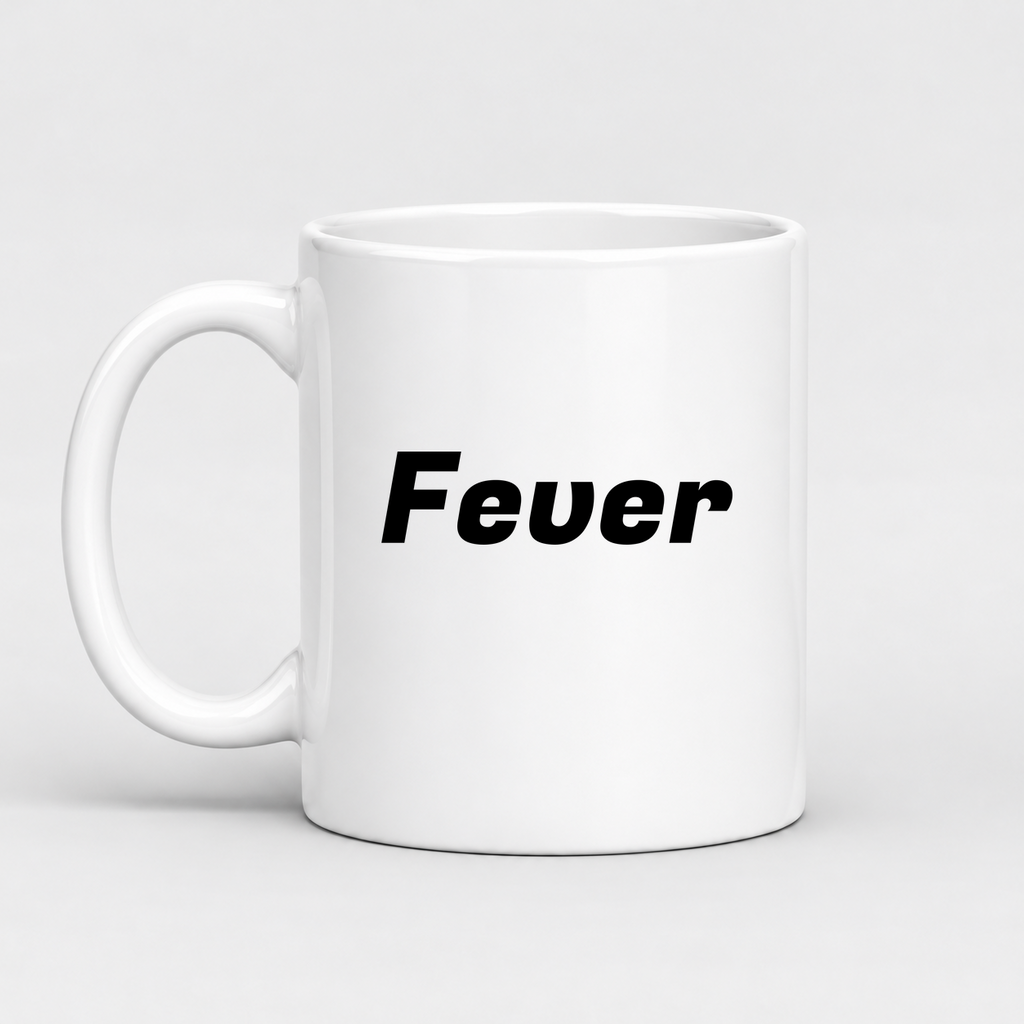 Fever Mug in white with handle left