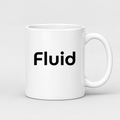 Fluid Mug in white with handle right