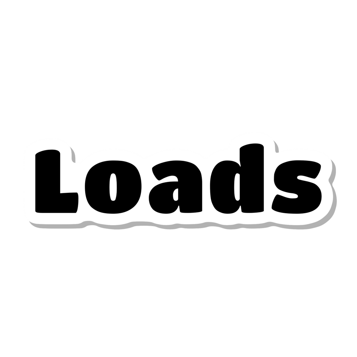 Loads die-cut sticker
