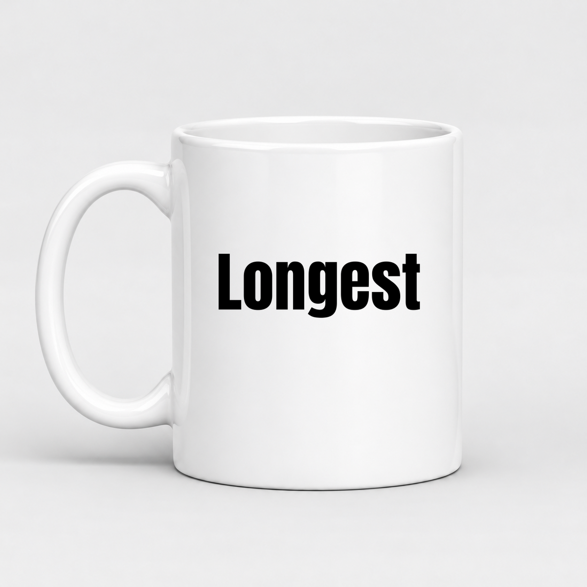 Longest Mug in white with handle left