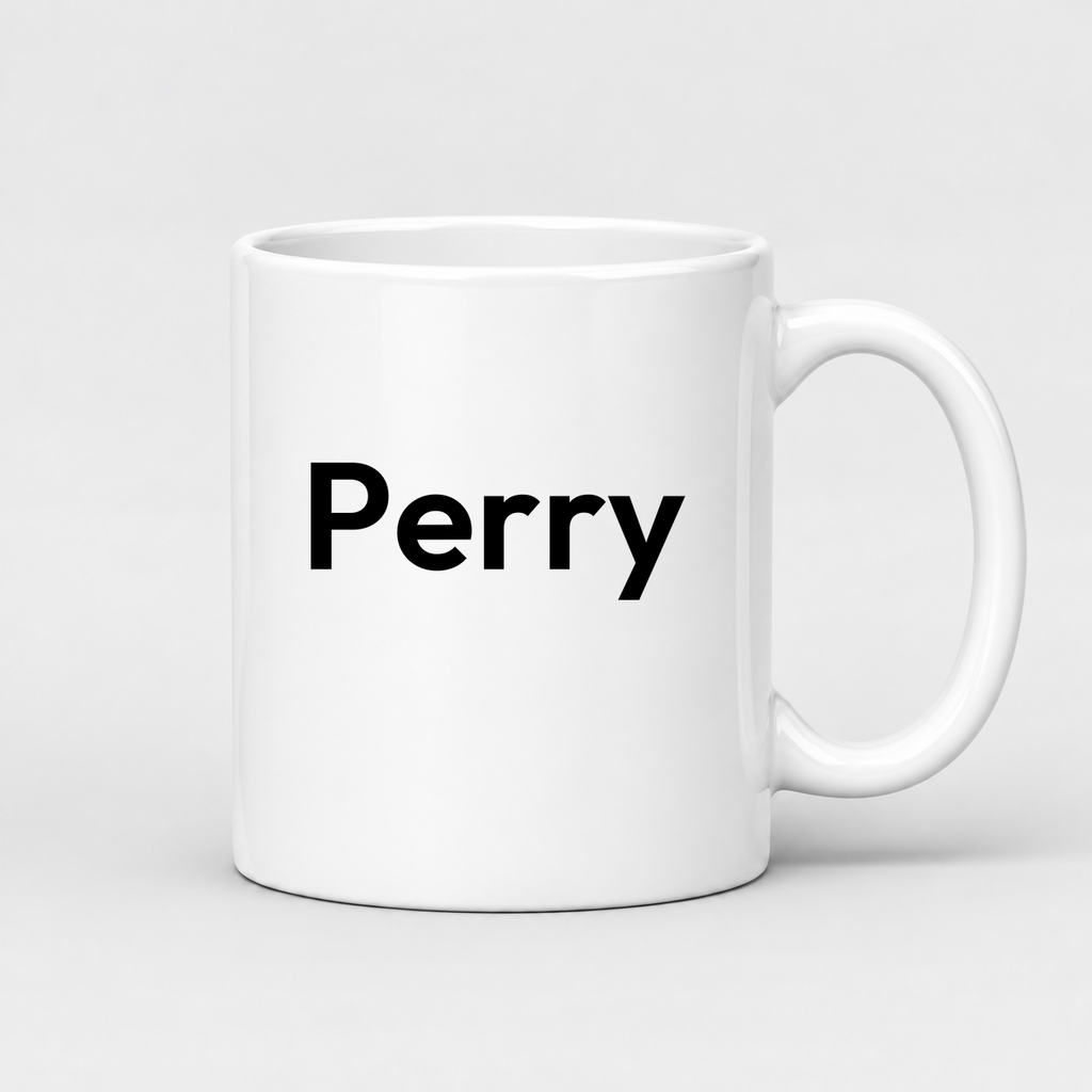Perry Mug in white with handle right