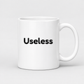 Useless Mug in white with handle right