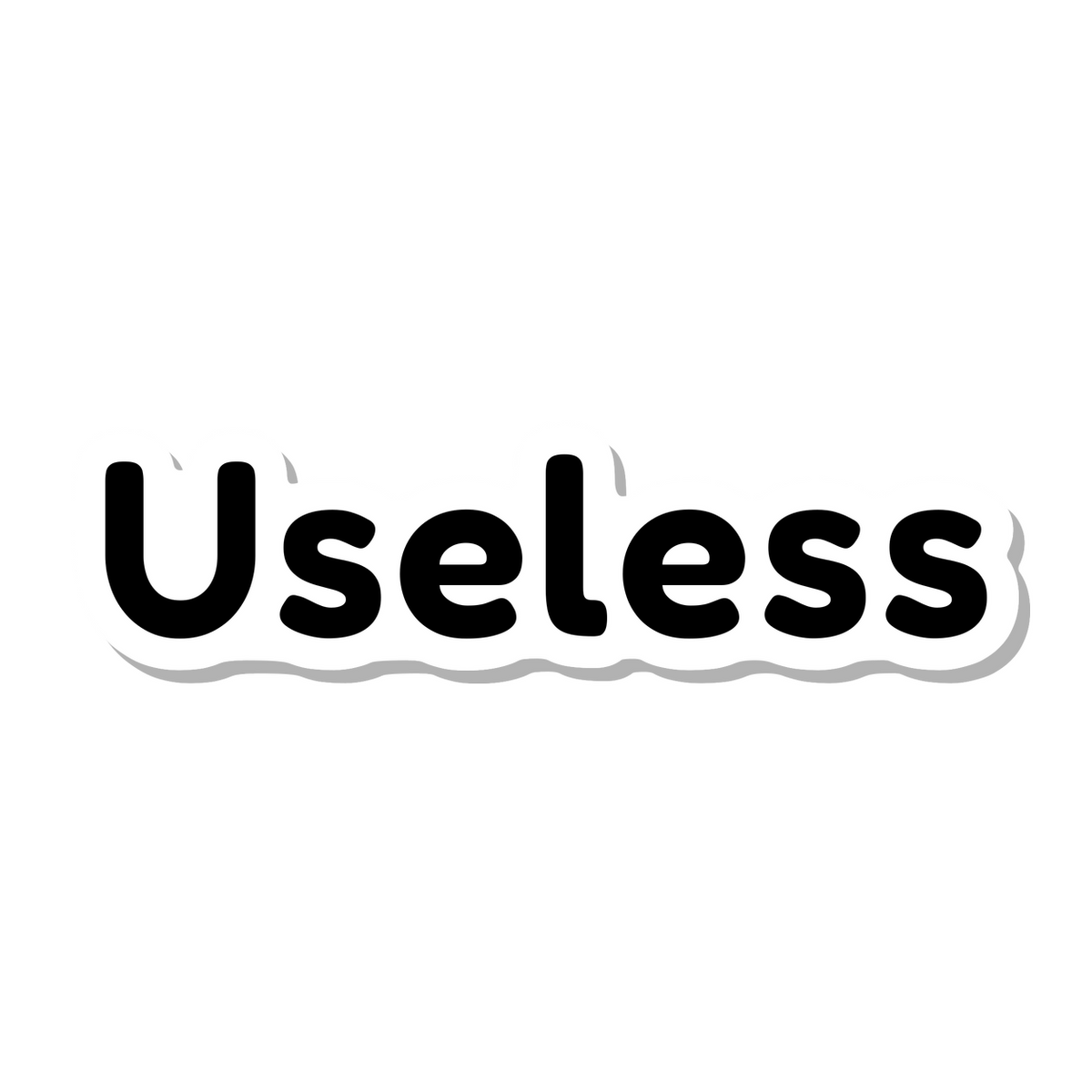 Useless die-cut sticker