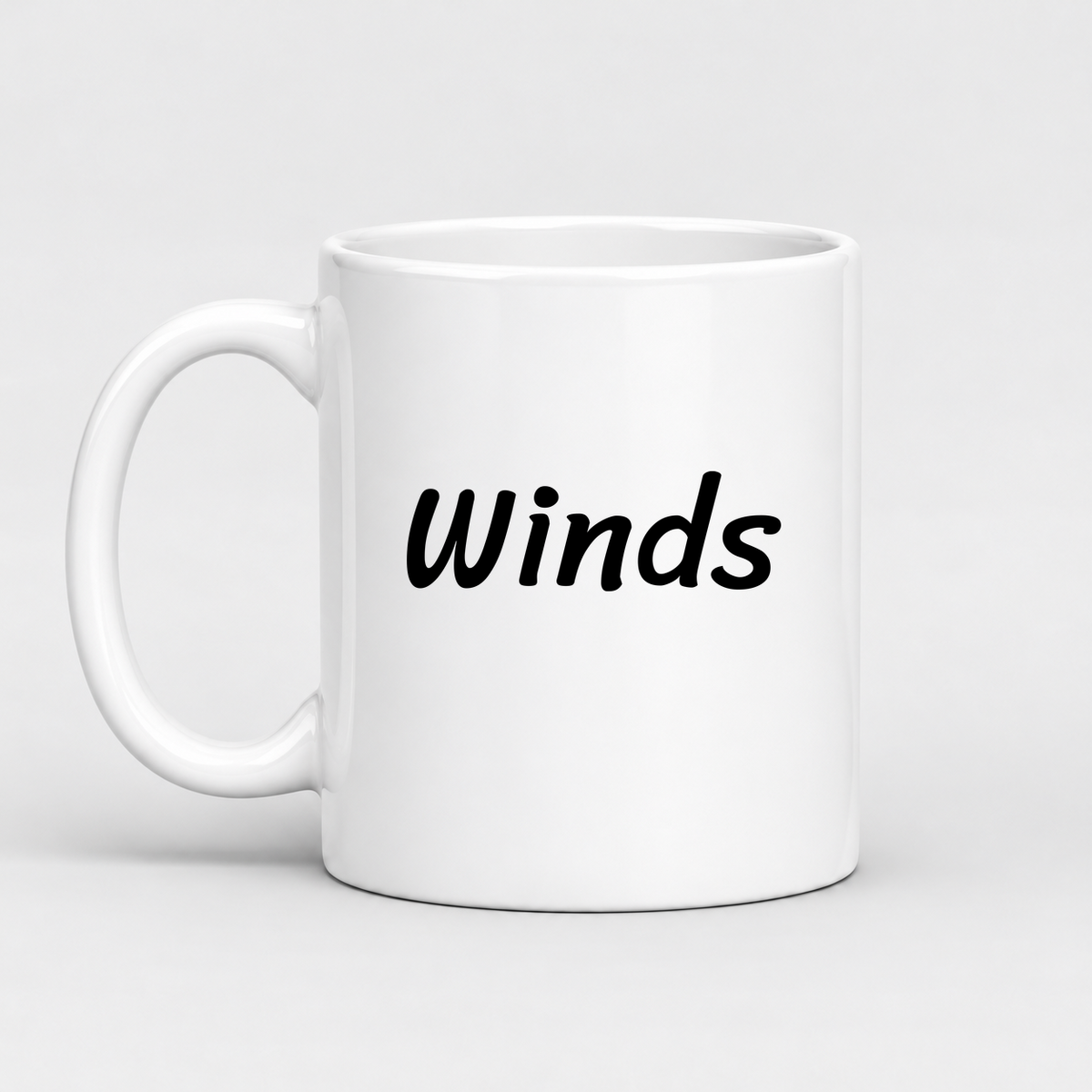 Winds Mug in white with handle left