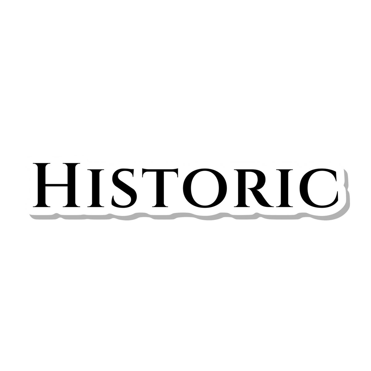 Historic die-cut sticker