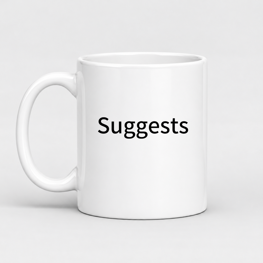Suggests Mug in white with handle left