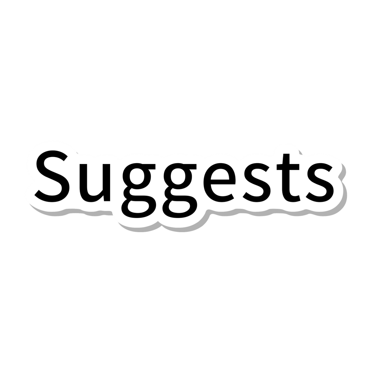 Suggests die-cut sticker
